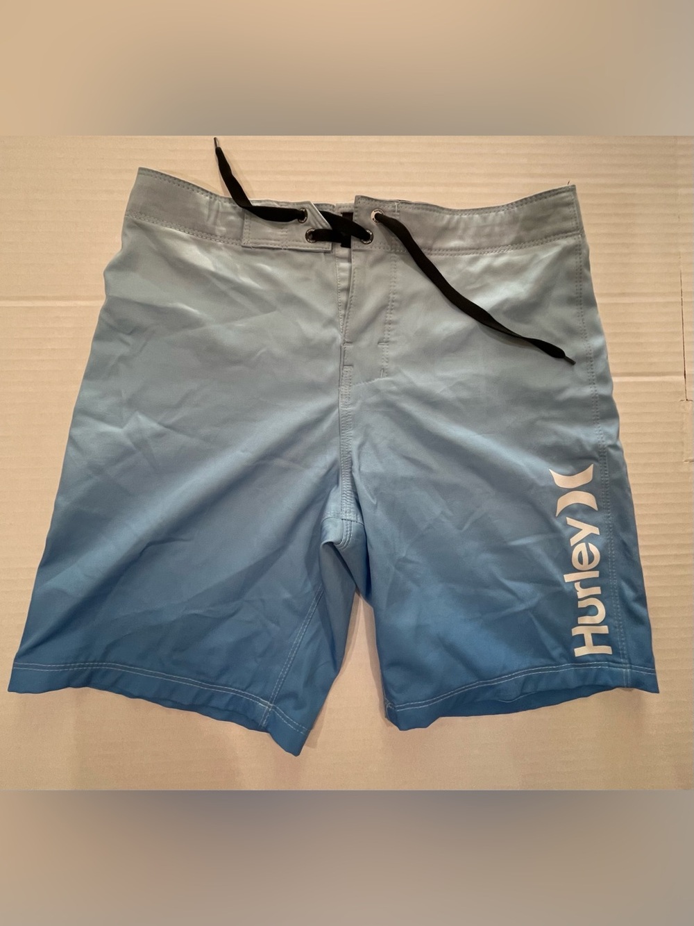 Hurley Boys Light-to-Dark Blue Gradient Swim Shorts